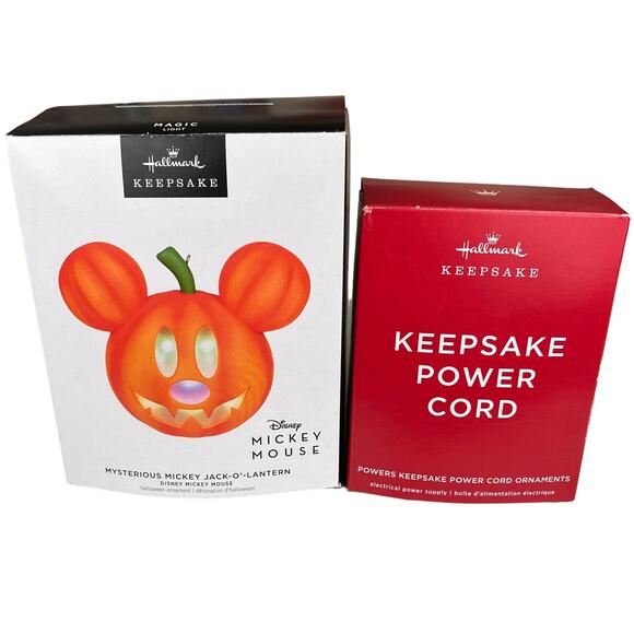 Hallmark Other - Disney Mickey Mouse Halloween Light Up Pumpkin Ornament Power Cord Set